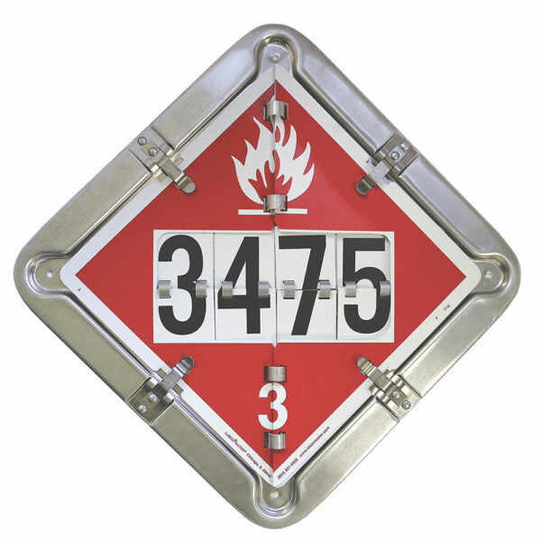 DUO-FLIP NUMBERED PLACARD SYSTEM FOR TANKERS