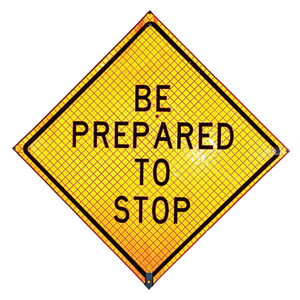 36" REFLECTIVE ROLL-UP SIGNS W/FRAMES hi-intensity