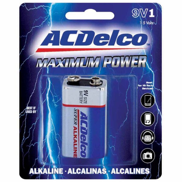 AC DELCO 9V ALKALINE 1 PACK CARDED