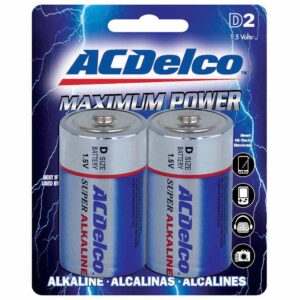 AC DELCO D ALKALINE 2 PACK CARDED