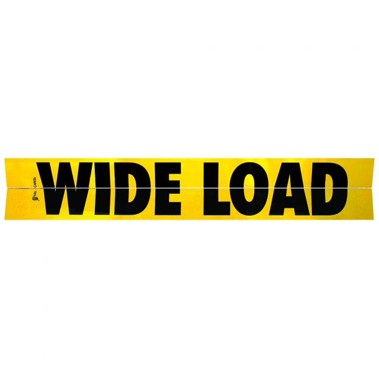 thumbnail interactive-video image 1 of VULCAN TSM038 Hinged Aluminum Oversize Load Sign - 12" X 60" - For Escort Vehicles 1 of 4