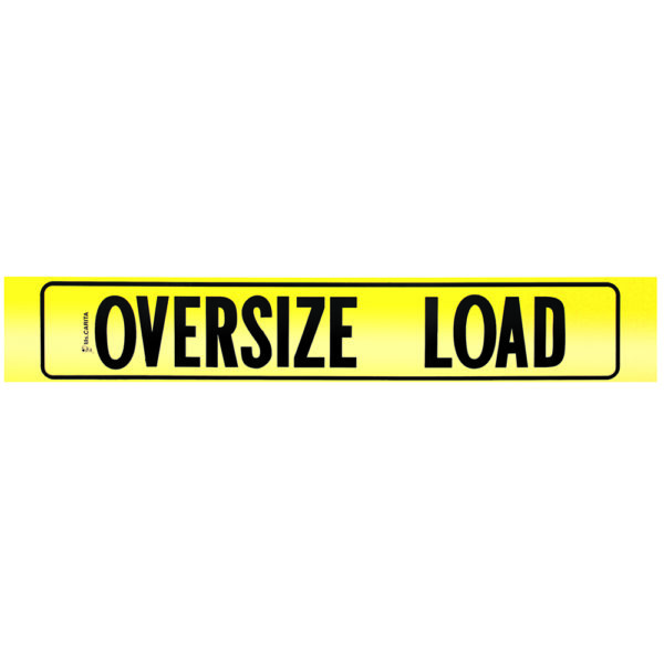 12x72 OVERSIZE LOAD WITH BORDER REFLECTIVE DECAL