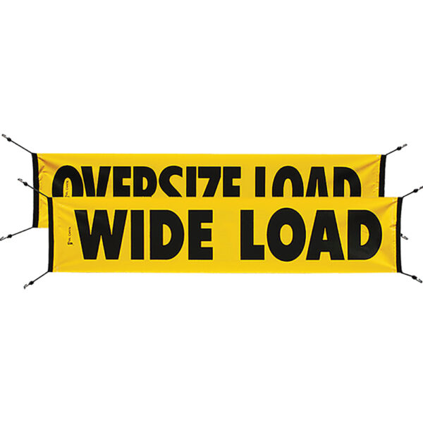 12x72 OVERSIZE LOAD/WIDE LOAD BANNER WITH BUNGEES