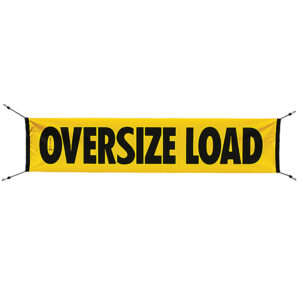 12x72 OVERSIZE LOAD BANNER WITH BUNGEES
