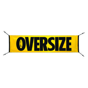 12" x 48" OVERSIZE LOAD VINYL BANNER WITH BUNGEE