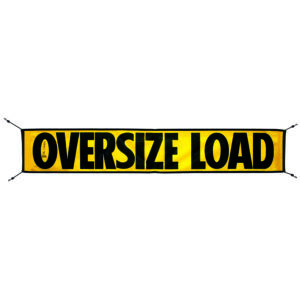 12 x 72 MESH OVERSIZE LOAD BANNER WITH BUNGEES