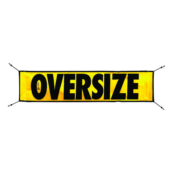 12" x 48" “OVERSIZE” LOAD mesh banner WITH BUNGEE