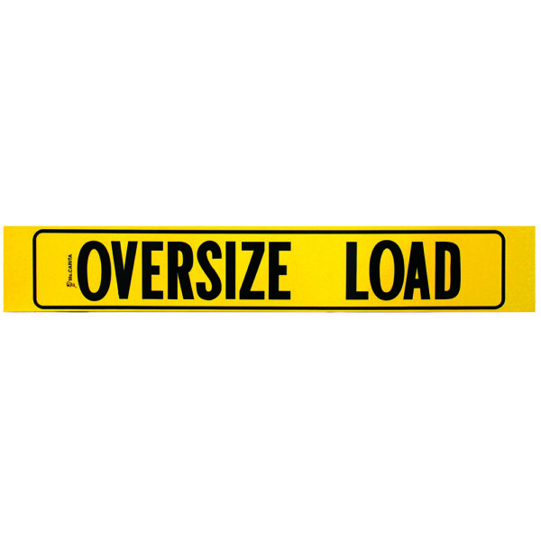 12x72 OVERSIZE LOAD WOOD SIGN WITH BORDER