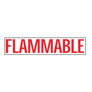 FLAMMABLE DECAL 2.5" x 12"