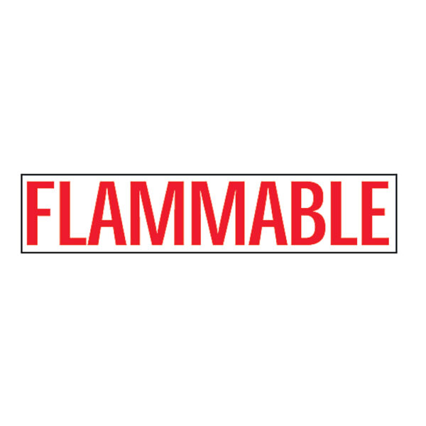 FLAMMABLE DECAL 2.5" x 12"