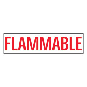 FLAMMABLE DECAL 6" x 24"