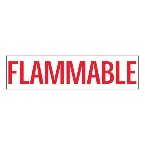 FLAMMABLE DECAL 6" x 24"