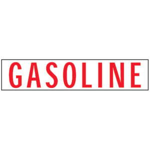 GASOLINE DECAL 2.5" x 12"