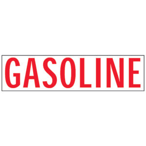 GASOLINE DECAL 6" x 24"