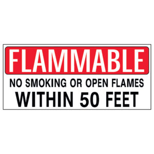 FLAMMABLE NO SMOKE W/50 FEET 12" x 27"