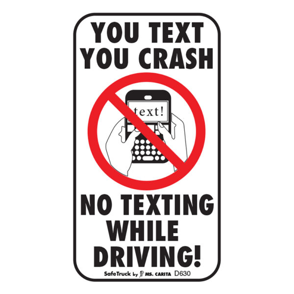 YOU TEXT YOU CRASH - VERTICAL