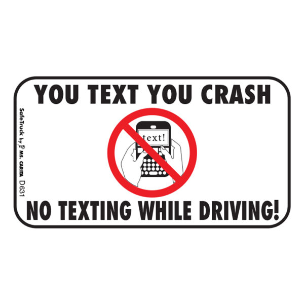 YOU TEXT YOU CRASH - HORIZONTAL