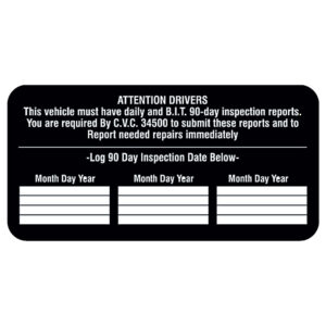 90 DAY B.I.T. INSPECTION DECAL
