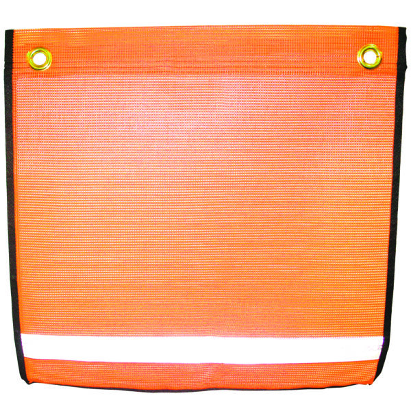 12" FLO ORANGE MESH FLAG WITH GROMMETS