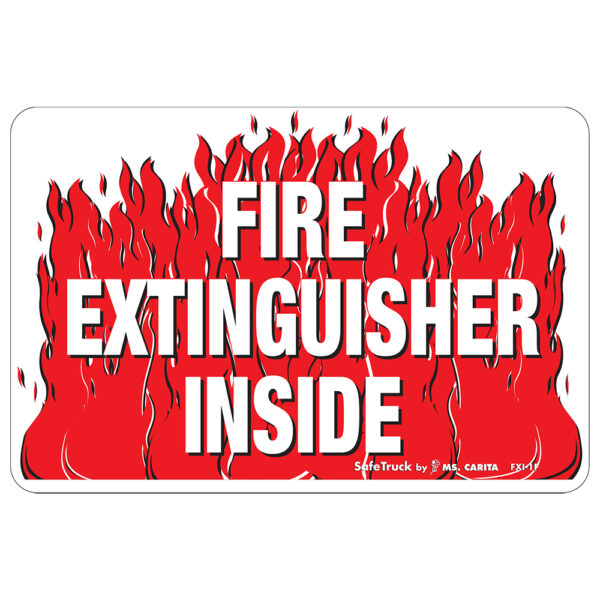 FIRE EXTINGUISHER INSIDE W/FLAME