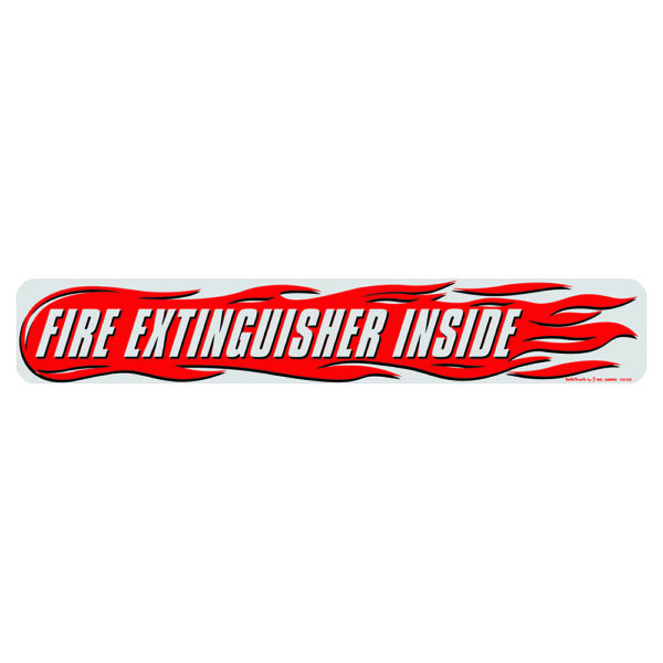 FIRE EXTINGUISHER INSIDE W/FLAME