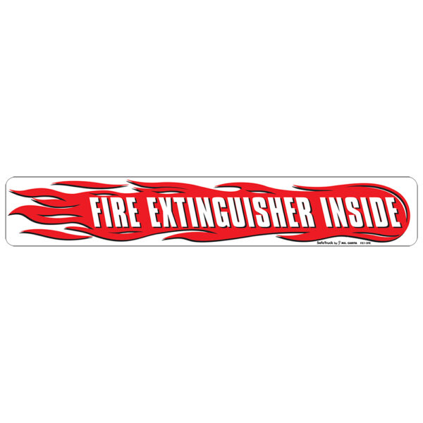 FIRE EXTING. INSIDE W/FLAMES RIGHT SIDE