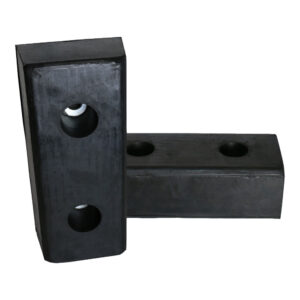 PAIR OF MOLDED RUBBER BUMPERS 3" X 4.5" X 10"