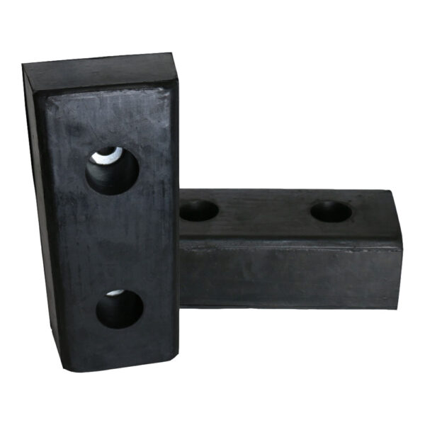 PAIR OF MOLDED RUBBER BUMPERS 3" X 4.5" X 10"