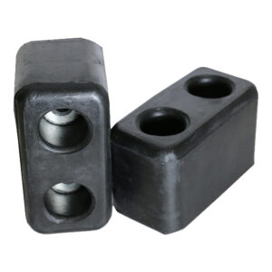 PAIR OF MOLDED RUBBER BUMPERS 3.25" X 2.5" X 5.5"