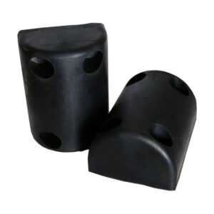 PAIR OF MOLDED RUBBER BUMPERS 3.75" X 5.5" X 7.5"