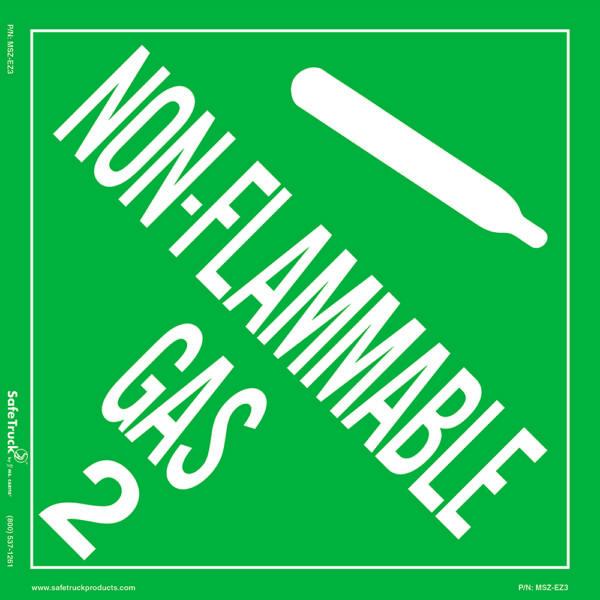 NON-FLAMMABLE GAS 2 DECAL
