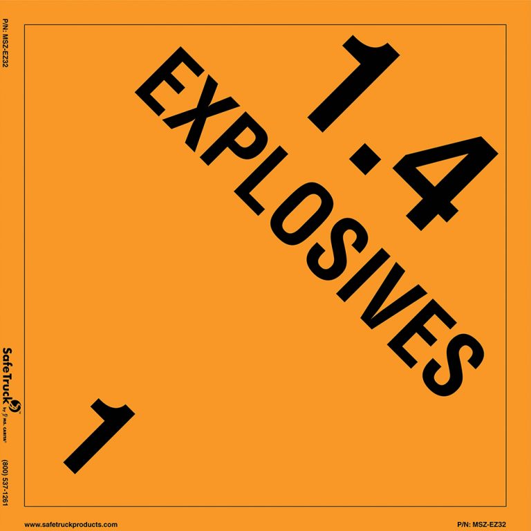 EXPLOSIVES 1 DECAL - Ms. Carita Safetruck