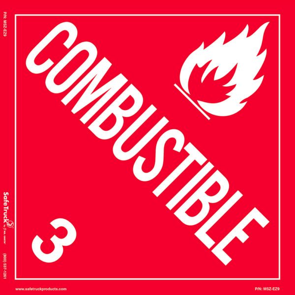 COMBUSTIBLE 3 DECAL
