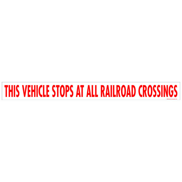 VEHICLE STOPS AT RR - YELLOW