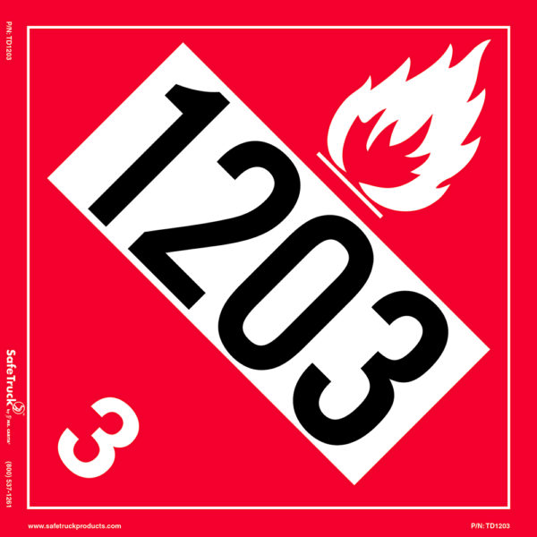 FLAMMABLE 3 - 1203 DECAL