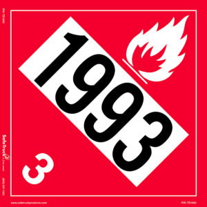 FLAMMABLE 1993 PLACARD DECAL