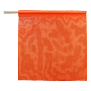 24" FLO ORANGE MESH STAFF FLAG