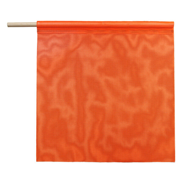 24" FLO ORANGE MESH STAFF FLAG