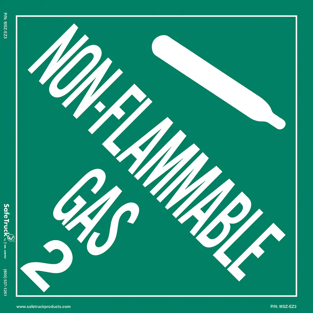 NON-FLAMMABLE GAS 2 DECAL