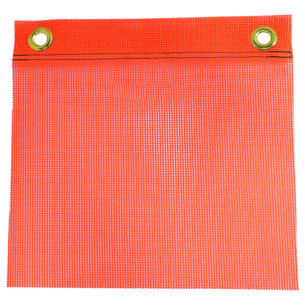 12" FLO ORANGE MESH FLAG WITH GROMMETS