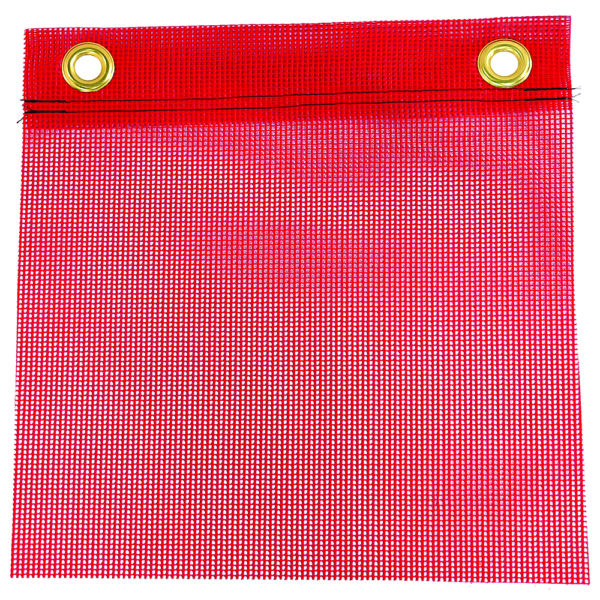 12" RED MESH FLAG WITH GROMMETS