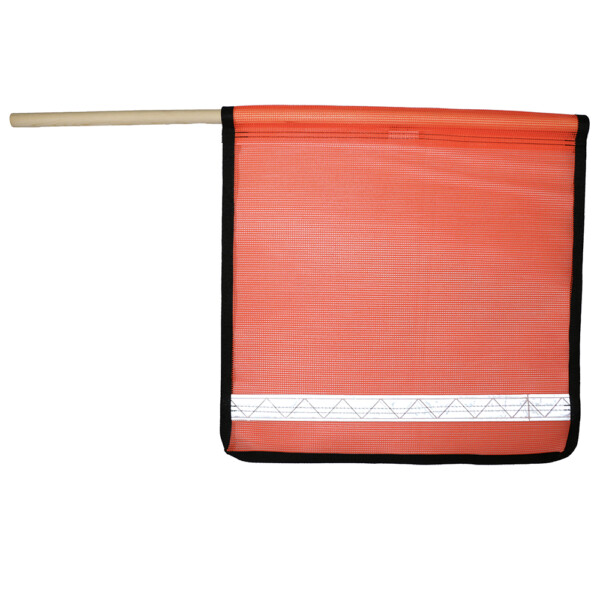 12" REFLECTIVE ORANGE MESH WITH STAFF & EB