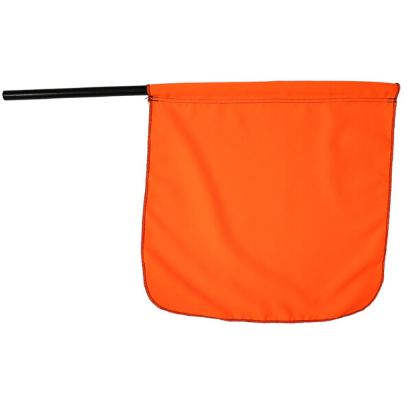 16" FLO ORANGE FLAG W/PLASTIC STAFF