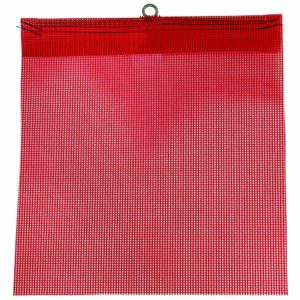 18" RED MESH FLAG ON WIRE W/LOOP