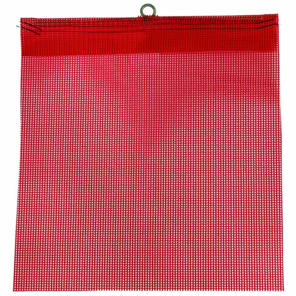 18" RED MESH FLAG ON WIRE W/LOOP