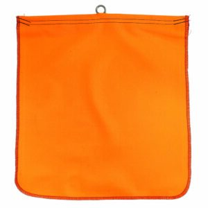 12" FLO ORANGE FLAG ON WIRE WITH LOOP