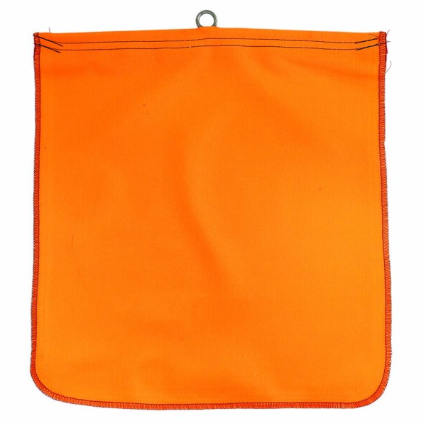 12" FLO ORANGE FLAG ON WIRE WITH LOOP