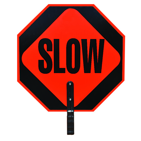 18x18 STOP/SLOW W/HANDLE