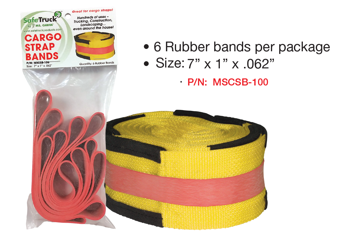 6 Rubber bands per package, 7" x 1" x .062" P/N: MSCSB-100