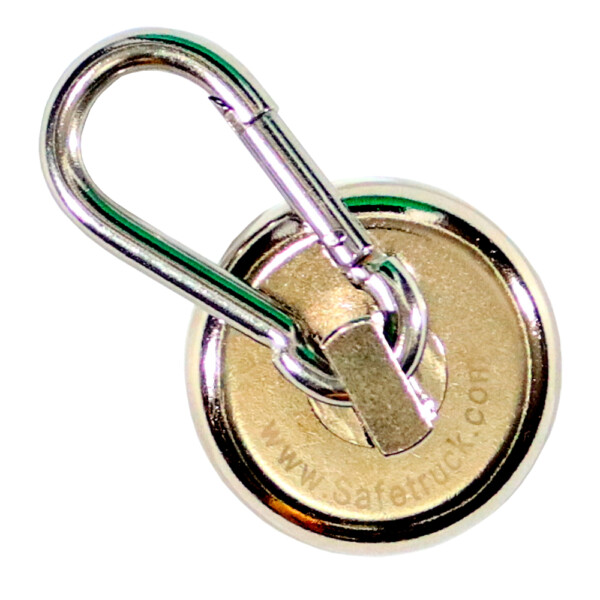 top of flag magnet with a spinning carabiner